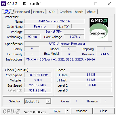 screenshot of CPU-Z validation for Dump [xcm8rf] - Submitted by  SanyaX  - 2024-08-08 00:51:29