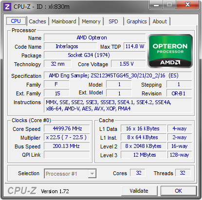 screenshot of CPU-Z validation for Dump [xk830m] - Submitted by  OVERKILL-PC  - 2015-04-27 10:04:59
