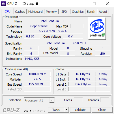 screenshot of CPU-Z validation for Dump [xqzhli] - Submitted by  DR4G00N  - 2017-09-22 19:05:46