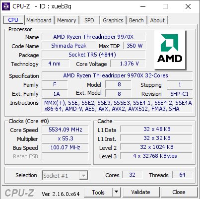 screenshot of CPU-Z validation for Dump [xueb3q] - Submitted by  Anonymous  - 2025-08-07 13:28:09