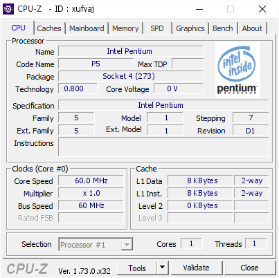 screenshot of CPU-Z validation for Dump [xufvaj] - Submitted by  RomanLV  - 2015-09-11 10:43:02
