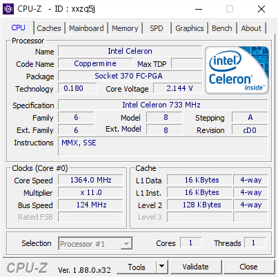 screenshot of CPU-Z validation for Dump [xxzq5j] - Submitted by  skydec  - 2019-05-12 22:06:51