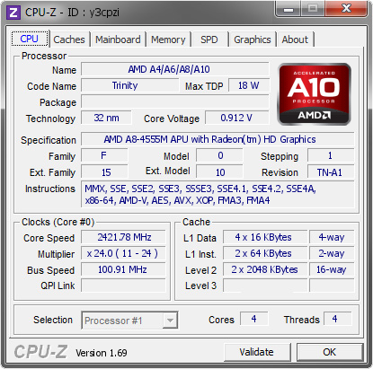 screenshot of CPU-Z validation for Dump [y3cpzi] - Submitted by  WIN-LROHMJLBB92  - 2014-07-13 06:07:15