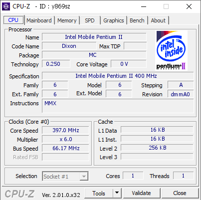 screenshot of CPU-Z validation for Dump [y869sz] - Submitted by  xxhoba  - 2022-05-05 18:55:29