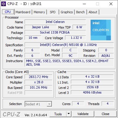 screenshot of CPU-Z validation for Dump [ydh1t1] - Submitted by  HOME-PC  - 2025-04-04 22:27:23