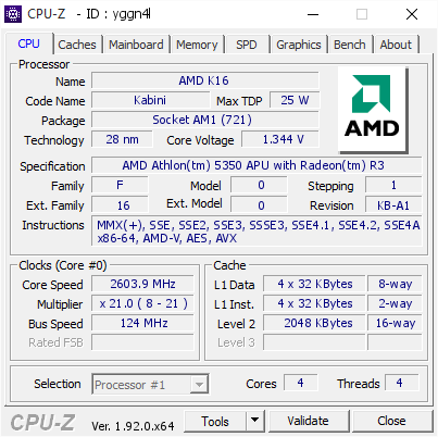 screenshot of CPU-Z validation for Dump [yggn4l] - Submitted by  AM1MA  - 2020-05-23 21:22:47
