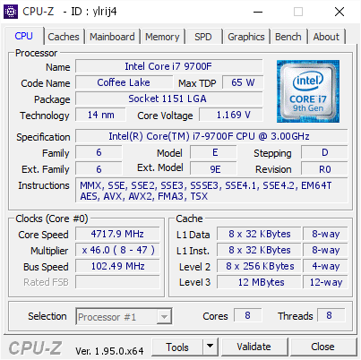 screenshot of CPU-Z validation for Dump [ylrij4] - Submitted by  @rrrrrrrrrrocatoca  - 2021-01-23 08:55:39