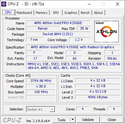 screenshot of CPU-Z validation for Dump [z6k71a] - Submitted by  DESKTOP-JO5TKJB  - 2026-03-24 12:11:29