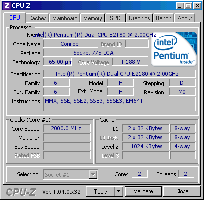 screenshot of CPU-Z validation for Dump [05xwz6] - Submitted by   VISTA ULTIME  - 2026-10-03 07:22:06