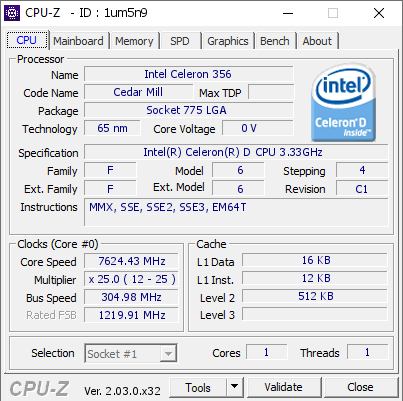 screenshot of CPU-Z validation for Dump [1um5n9] - Submitted by  Tech Tested  - 2022-12-24 17:14:57