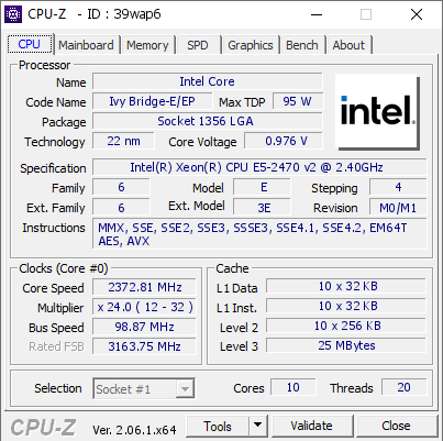 Intel Core @ 2372.81 MHz - CPU-Z VALIDATOR Intel Core @ 2372.81 MHz - CPU-Z VALIDATOR