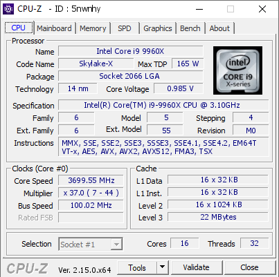 screenshot of CPU-Z validation for Dump [5nwnhy] - Submitted by  Funky_Panda  - 2025-04-11 23:59:46