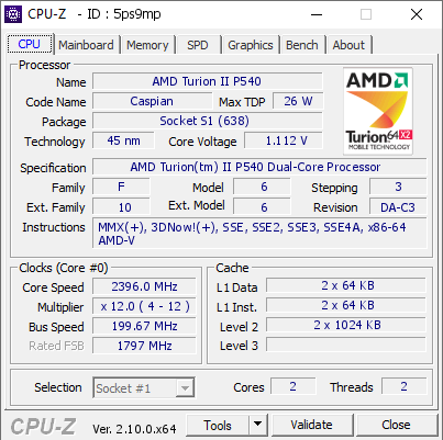 screenshot of CPU-Z validation for Dump [5ps9mp] - Submitted by  Anonymous  - 2024-09-09 18:44:51
