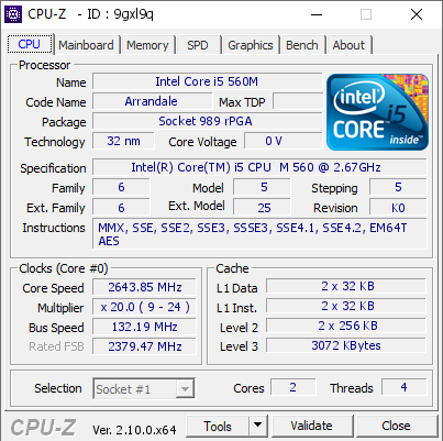 screenshot of CPU-Z validation for Dump [9gxl9q] - Submitted by  Anonymous  - 2024-08-16 03:58:54