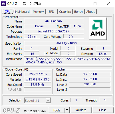 screenshot of CPU-Z validation for Dump [9n07kb] - Submitted by  Anonymous  - 2023-11-02 12:57:53
