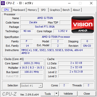 screenshot of CPU-Z validation for Dump [act8ry] - Submitted by  eimissary42  - 2024-06-08 03:49:31