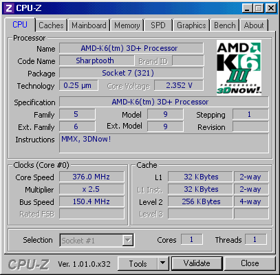 screenshot of CPU-Z validation for Dump [bv7rve] - Submitted by  GRIFF  - 2020-03-21 12:07:43
