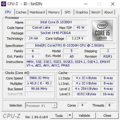 screenshot of CPU-Z validation for Dump [bzd28y] - Submitted by  VAAS-MADNESS  - 2021-10-07 17:14:18