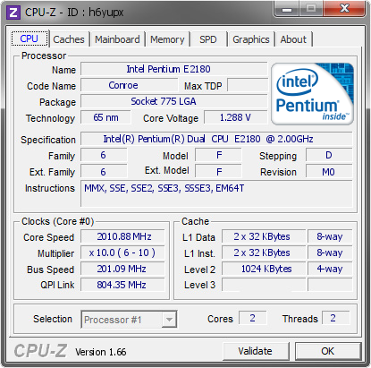 screenshot of CPU-Z validation for Dump [h6yupx] - Submitted by  YANNICK-PC  - 2013-12-16 09:12:59