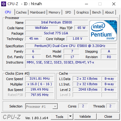 screenshot of CPU-Z validation for Dump [hknalh] - Submitted by  ZBYSZEK-ZBYSZEK  - 2017-08-18 12:48:14