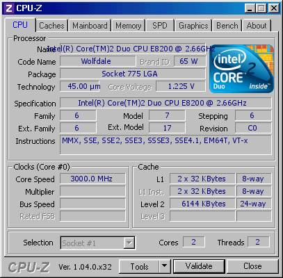 screenshot of CPU-Z validation for Dump [hm0xqr] - Submitted by  retroxp  - 2025-07-08 18:14:42