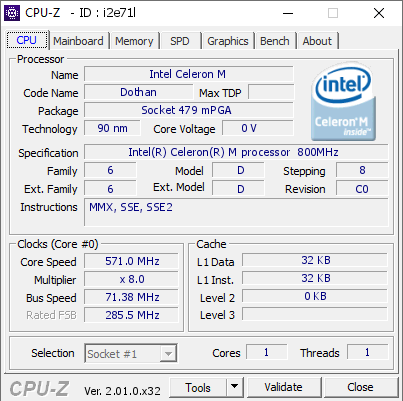 screenshot of CPU-Z validation for Dump [i2e71l] - Submitted by  moi_kot_lybit_moloko  - 2022-11-27 23:18:01