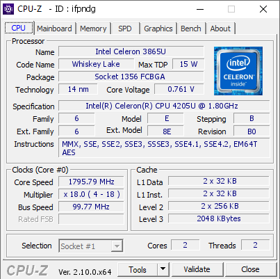 screenshot of CPU-Z validation for Dump [ifpndg] - Submitted by  Anonymous  - 2024-08-24 03:59:11