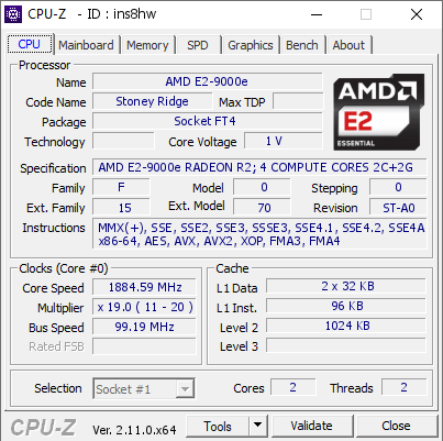 screenshot of CPU-Z validation for Dump [ins8hw] - Submitted by  DESKTOP-5OL6QCK  - 2024-09-27 06:34:16