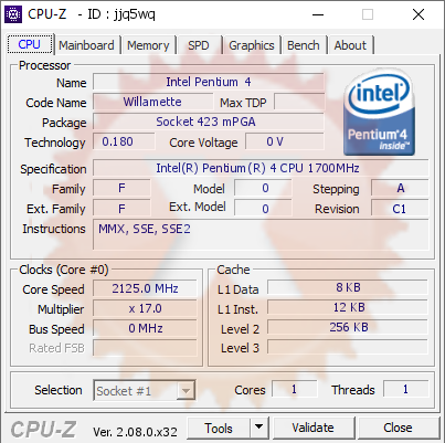 screenshot of CPU-Z validation for Dump [jjq5wq] - Submitted by  R-998  - 2024-02-18 21:53:21