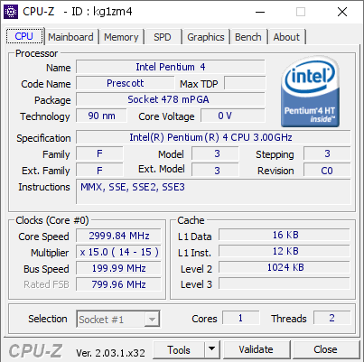 screenshot of CPU-Z validation for Dump [kg1zm4] - Submitted by  life_in_the_shadow  - 2023-07-01 10:35:45