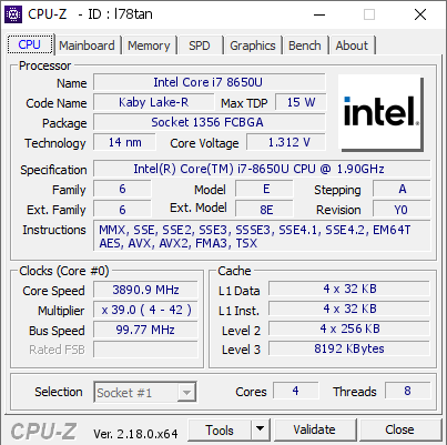 screenshot of CPU-Z validation for Dump [l78tan] - Submitted by  DESKTOP-BP01PNG  - 2026-01-11 08:09:52