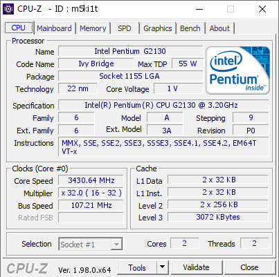 screenshot of CPU-Z validation for Dump [m5ki1t] - Submitted by  life_in_the_shadow  - 2021-12-21 00:26:13