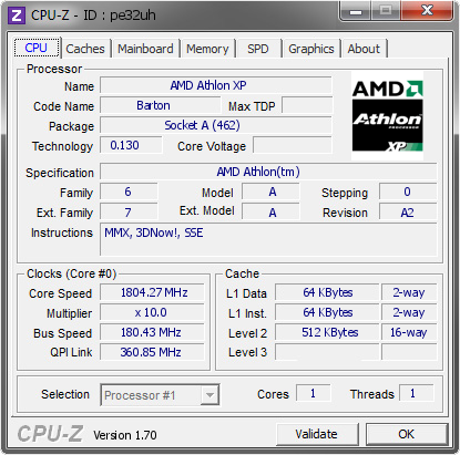 screenshot of CPU-Z validation for Dump [pe32uh] - Submitted by  Mr.Scott  - 2014-09-27 18:09:59