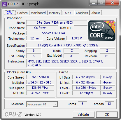 screenshot of CPU-Z validation for Dump [pvpjdr] - Submitted by  Jew_SponGy  - 2014-09-20 12:09:46
