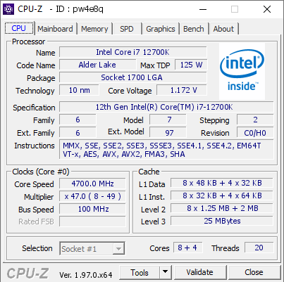 screenshot of CPU-Z validation for Dump [pw4e8q] - Submitted by  EDS_PC  - 2022-02-22 17:44:37