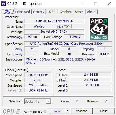 screenshot of CPU-Z validation for Dump [qphbqb] - Submitted by  stunned_guy  - 2022-03-31 14:40:57