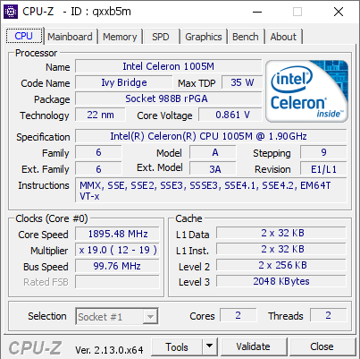 screenshot of CPU-Z validation for Dump [qxxb5m] - Submitted by  DESKTOP-O8VG83S  - 2025-01-24 01:29:14