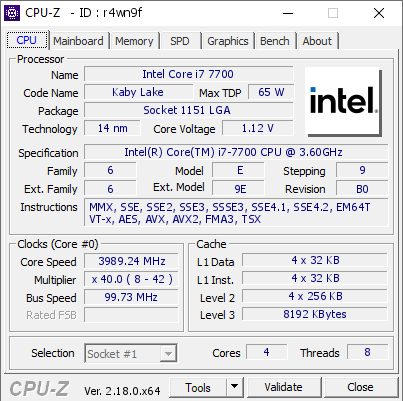 screenshot of CPU-Z validation for Dump [r4wn9f] - Submitted by  DESKTOP-L0IMH3L  - 2026-10-20 23:25:20
