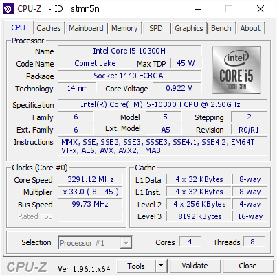 screenshot of CPU-Z validation for Dump [stmn5n] - Submitted by  DESKTOP-3R0U0OM  - 2021-07-18 12:11:14