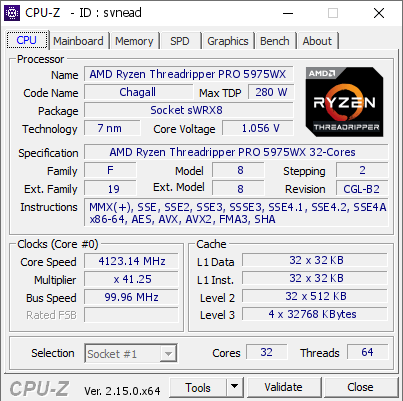 screenshot of CPU-Z validation for Dump [svnead] - Submitted by  BSA-AI-WORKSTAT  - 2025-05-10 07:13:13