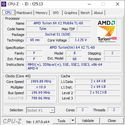 screenshot of CPU-Z validation for Dump [t25i13] - Submitted by  CATHERINE-PC  - 2022-03-02 15:20:06