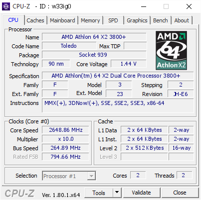 screenshot of CPU-Z validation for Dump [w33ig0] - Submitted by  MaxMDR  - 2017-09-05 16:22:50