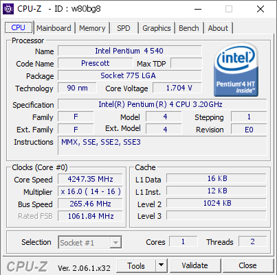 screenshot of CPU-Z validation for Dump [w80bg8] - Submitted by  SanyaX  - 2023-09-10 20:53:37